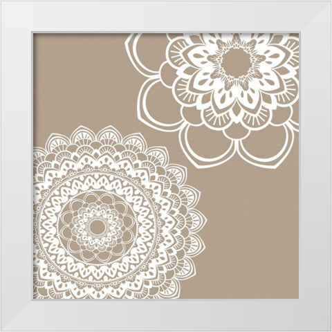Mandala V White Modern Wood Framed Art Print by Robinson, Tamara