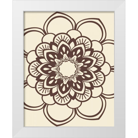 Mandala VIIII White Modern Wood Framed Art Print by Robinson, Tamara