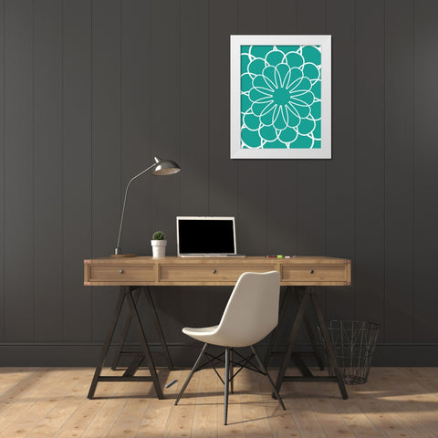 Large Flower II White Modern Wood Framed Art Print by Robinson, Tamara
