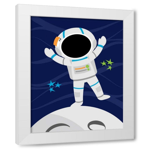Space Man White Modern Wood Framed Art Print by Robinson, Tamara