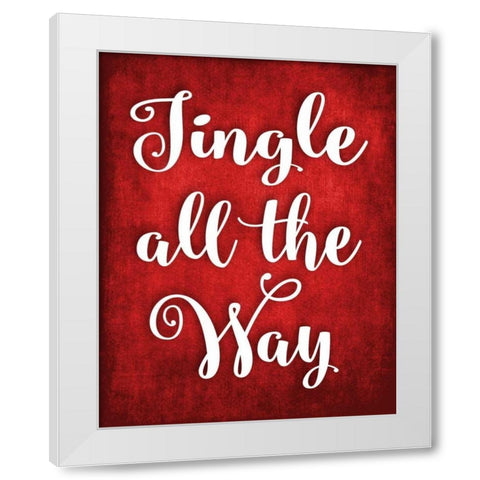 Jingle All the Way White Modern Wood Framed Art Print by Robinson, Tamara