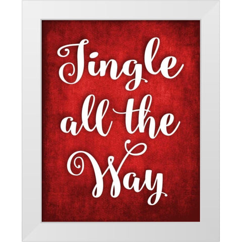 Jingle All the Way White Modern Wood Framed Art Print by Robinson, Tamara
