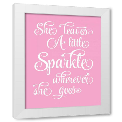 Sparkle White Modern Wood Framed Art Print by Robinson, Tamara