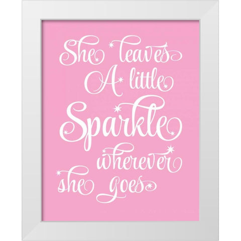 Sparkle White Modern Wood Framed Art Print by Robinson, Tamara