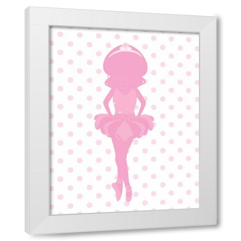 Sparkle Ballerina II White Modern Wood Framed Art Print by Robinson, Tamara