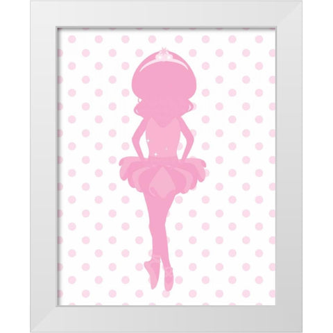 Sparkle Ballerina II White Modern Wood Framed Art Print by Robinson, Tamara