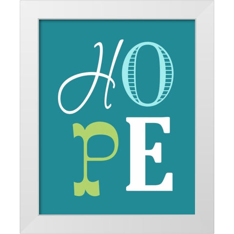 Hope White Modern Wood Framed Art Print by Robinson, Tamara