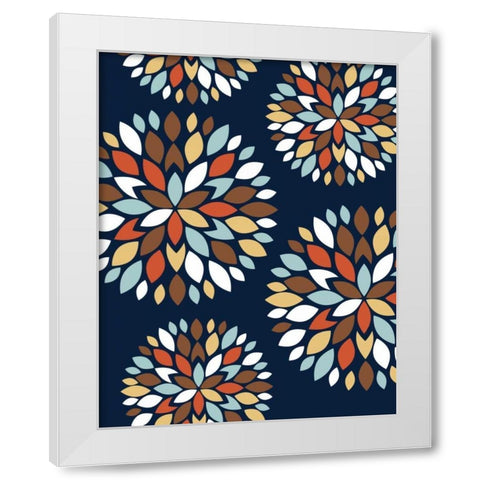 Flower Petal Burst IV White Modern Wood Framed Art Print by Robinson, Tamara