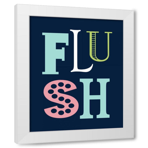 Flush on Navy White Modern Wood Framed Art Print by Robinson, Tamara