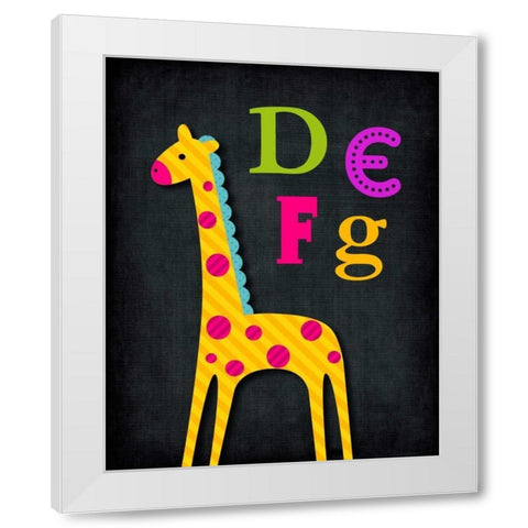 DEFG Animal White Modern Wood Framed Art Print by Robinson, Tamara