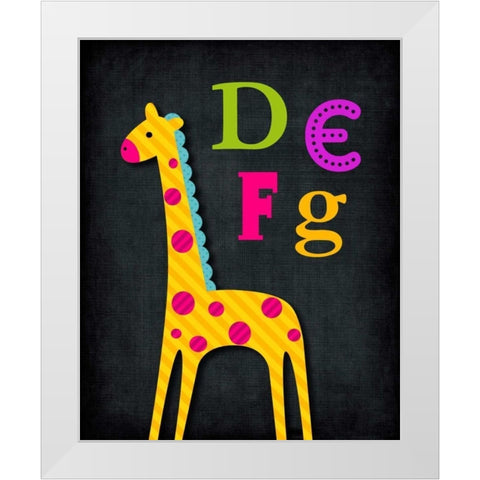 DEFG Animal White Modern Wood Framed Art Print by Robinson, Tamara