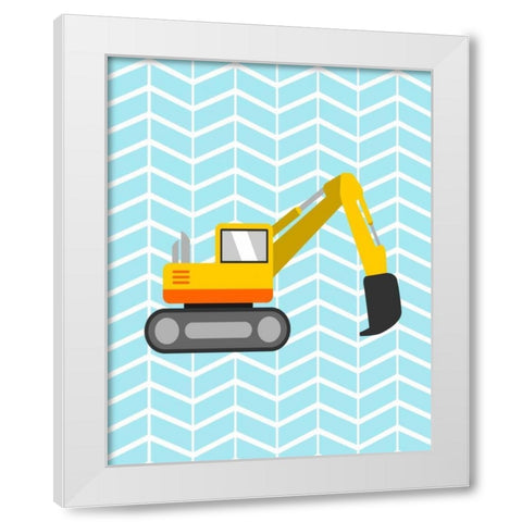 Construction IV White Modern Wood Framed Art Print by Robinson, Tamara