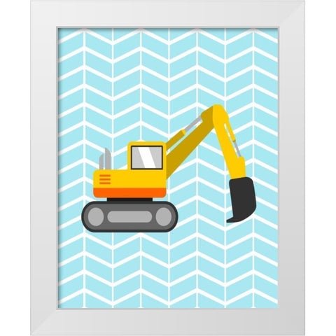 Construction IV White Modern Wood Framed Art Print by Robinson, Tamara