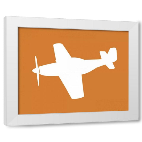 Airplane I White Modern Wood Framed Art Print by Robinson, Tamara