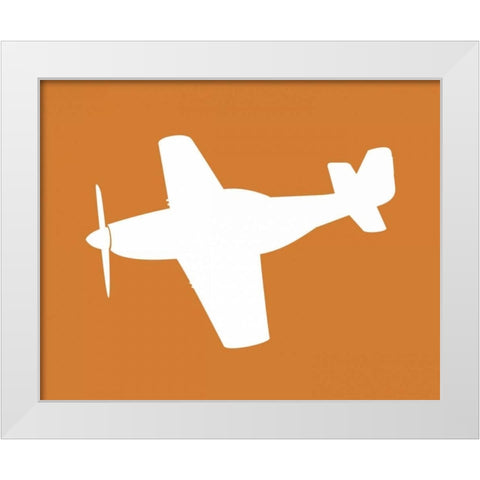 Airplane I White Modern Wood Framed Art Print by Robinson, Tamara