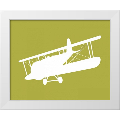 Airplane II White Modern Wood Framed Art Print by Robinson, Tamara