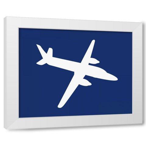 Airplane III White Modern Wood Framed Art Print by Robinson, Tamara