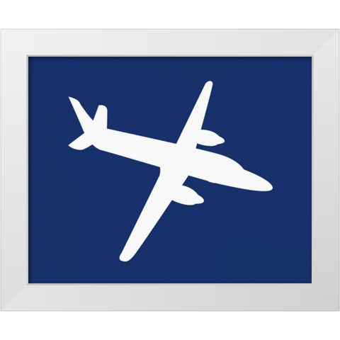 Airplane III White Modern Wood Framed Art Print by Robinson, Tamara