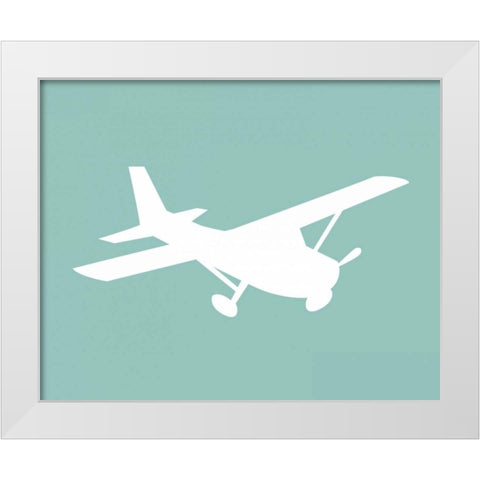 Airplane IV White Modern Wood Framed Art Print by Robinson, Tamara