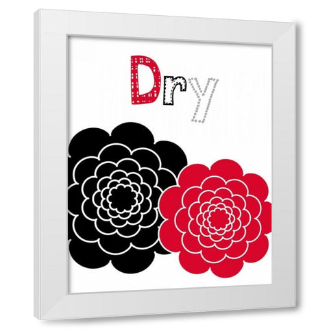 Flower Dry Rose White Modern Wood Framed Art Print by Robinson, Tamara