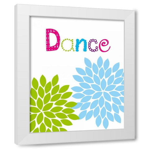 Dance Flower White Modern Wood Framed Art Print by Robinson, Tamara