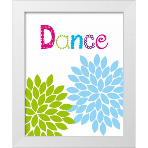 Dance Flower White Modern Wood Framed Art Print by Robinson, Tamara
