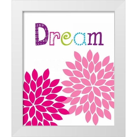 Dream Flower White Modern Wood Framed Art Print by Robinson, Tamara