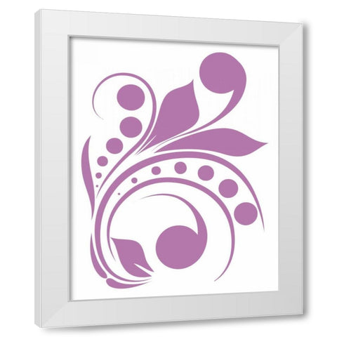 Swirl I  White Modern Wood Framed Art Print by Robinson, Tamara