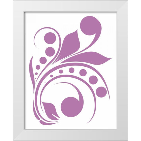 Swirl I  White Modern Wood Framed Art Print by Robinson, Tamara