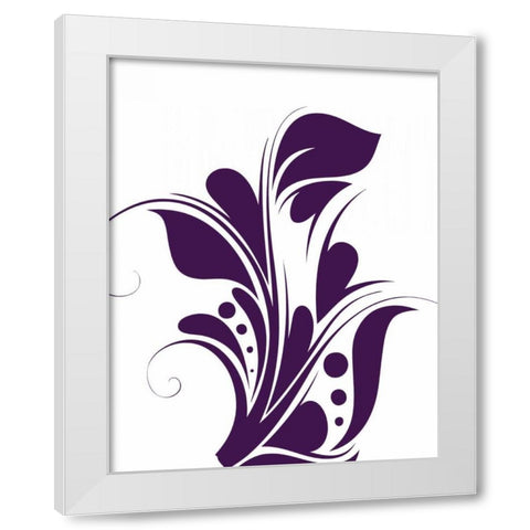 Swirl II White Modern Wood Framed Art Print by Robinson, Tamara