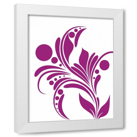 Swirl III White Modern Wood Framed Art Print by Robinson, Tamara