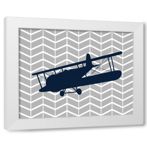 Plane I White Modern Wood Framed Art Print by Robinson, Tamara