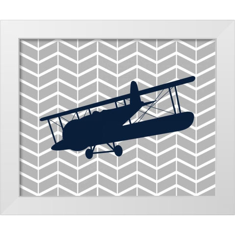 Plane I White Modern Wood Framed Art Print by Robinson, Tamara
