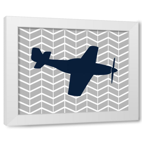 Plane II White Modern Wood Framed Art Print by Robinson, Tamara
