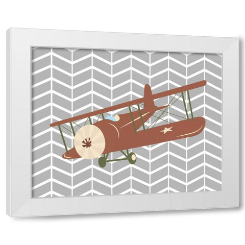 Plane IV White Modern Wood Framed Art Print by Robinson, Tamara