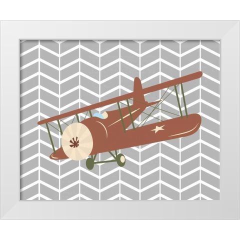 Plane IV White Modern Wood Framed Art Print by Robinson, Tamara