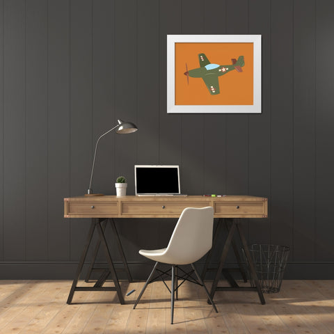 Plane V White Modern Wood Framed Art Print by Robinson, Tamara