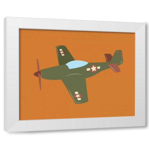 Plane V White Modern Wood Framed Art Print by Robinson, Tamara