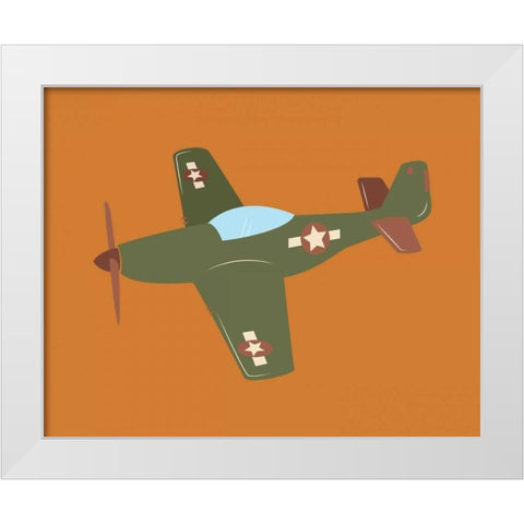 Plane V White Modern Wood Framed Art Print by Robinson, Tamara