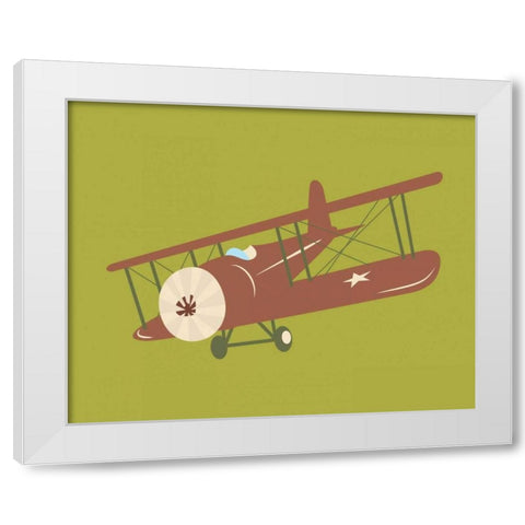 Plane VI White Modern Wood Framed Art Print by Robinson, Tamara