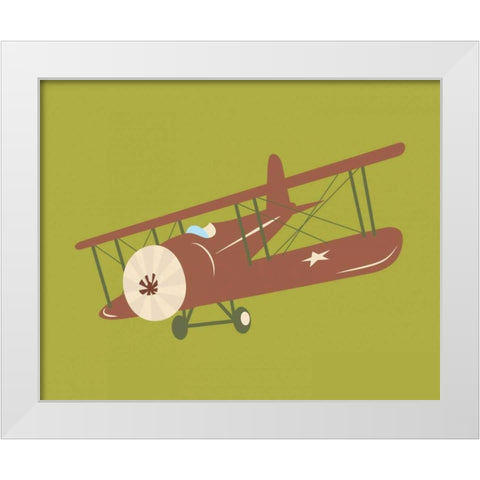 Plane VI White Modern Wood Framed Art Print by Robinson, Tamara