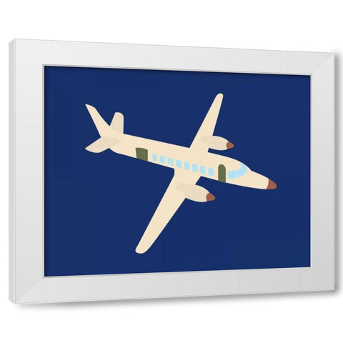 Plane VII White Modern Wood Framed Art Print by Robinson, Tamara