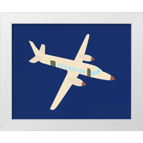 Plane VII White Modern Wood Framed Art Print by Robinson, Tamara