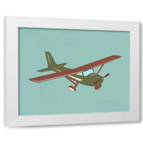 Plane VIII White Modern Wood Framed Art Print by Robinson, Tamara