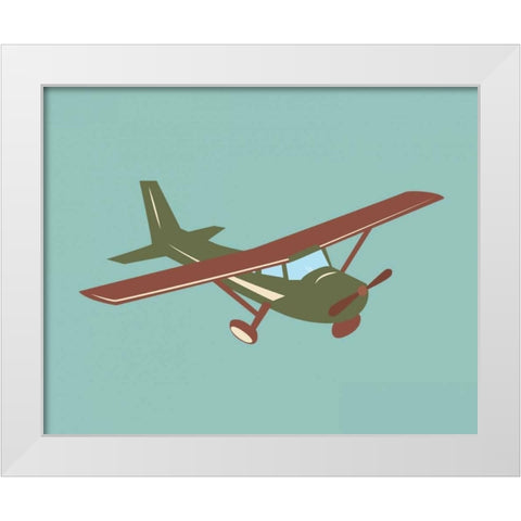 Plane VIII White Modern Wood Framed Art Print by Robinson, Tamara