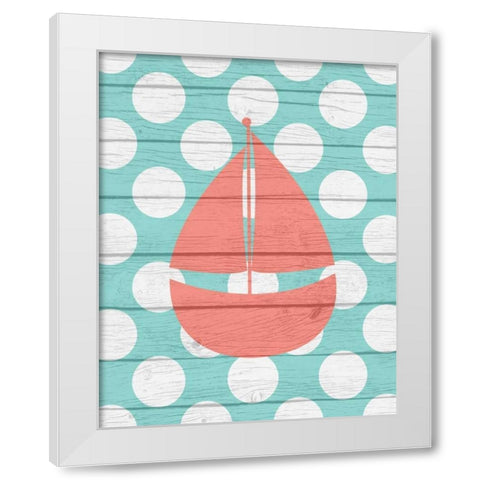 Nautical Sailboat White Modern Wood Framed Art Print by Robinson, Tamara