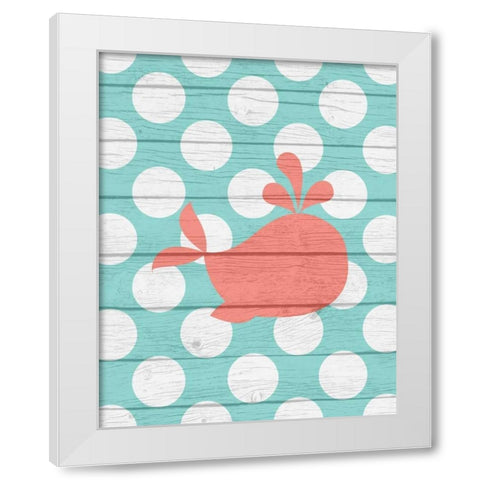 Nautical Whale White Modern Wood Framed Art Print by Robinson, Tamara
