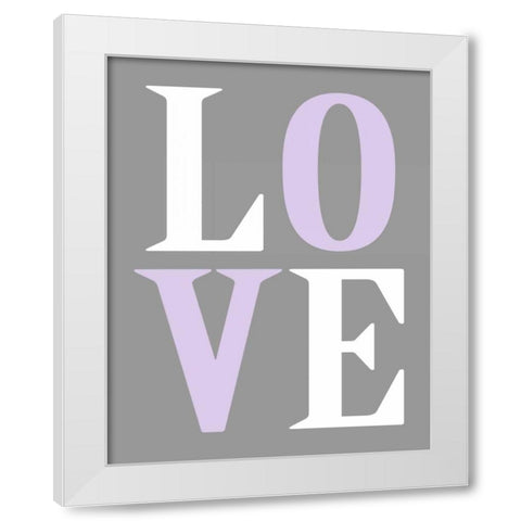 Elephant Love White Modern Wood Framed Art Print by Robinson, Tamara