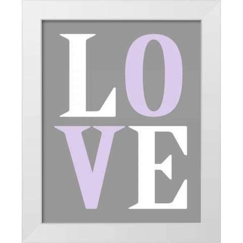 Elephant Love White Modern Wood Framed Art Print by Robinson, Tamara