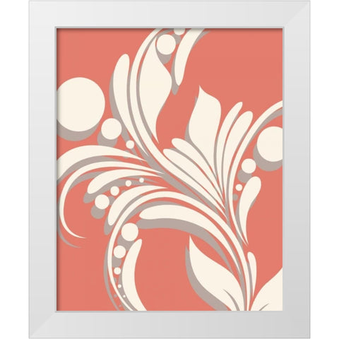 Swirl White Modern Wood Framed Art Print by Robinson, Tamara